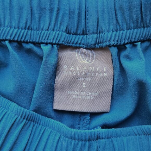 Balance Collection Teal Blue Athletic Workout Casual Shorts w/ Pockets Men's S - Picture 6 of 6